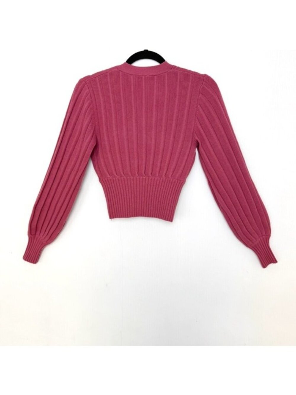 Aritzia Wilfred Plunge Front Cardigan Merino Wool Blend Long Sleeve Chic XS - Picture 6 of 10